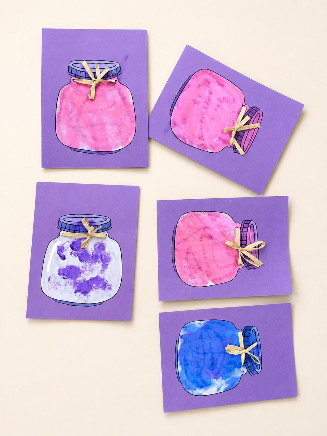 Colorful My Jam Jar painting crafts