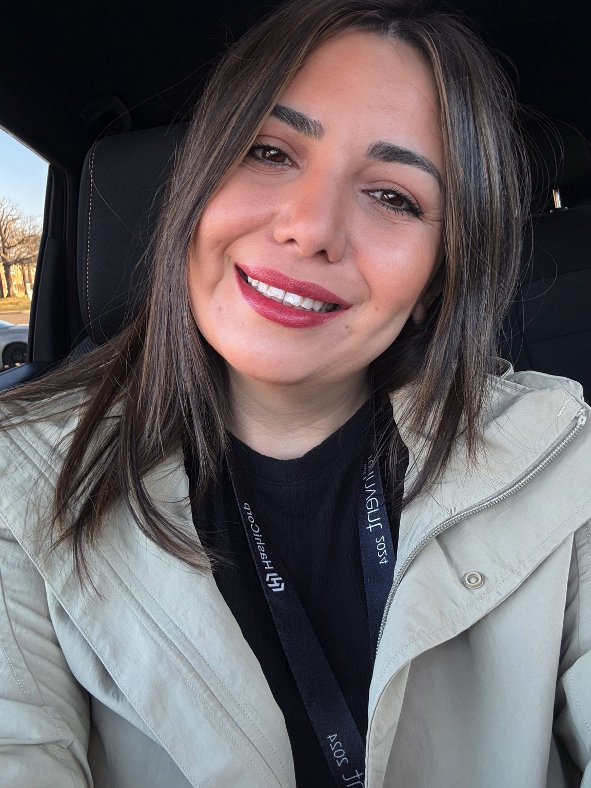 Damla smiling