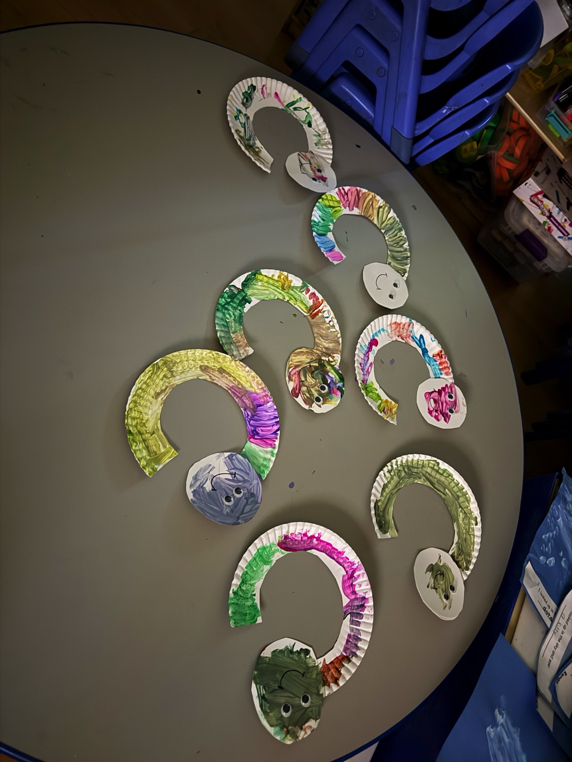 Paper plate caterpillar craft