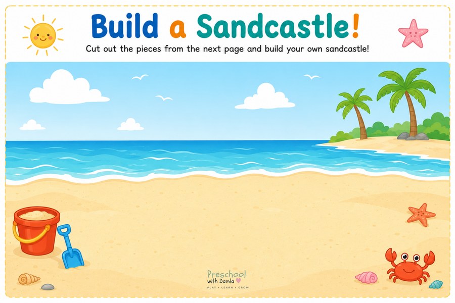 Preview of Build a Sandcastle Printable