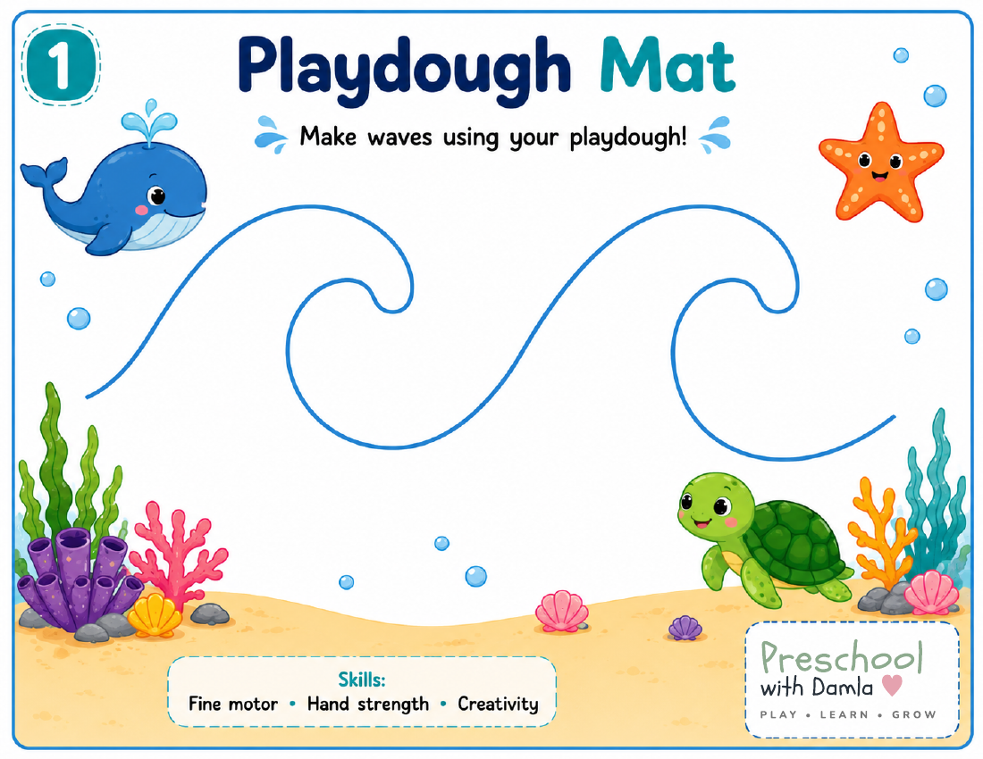 Preview of Ocean Playdough Mats